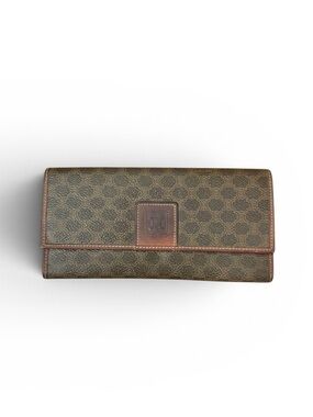Celine Macadam Brown Vintage Continental Wallet (Made in Italy)